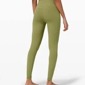 Olive Green High-Waisted Leggings